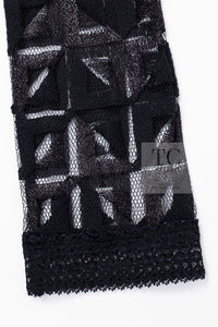 CHANEL 09C Black Jewel Embellished Mesh Lesage Tweed Cardigan Jacket 34 シャネル ブラック ジュエリー ビーズ メッシュレース カーディガン ジャケット 即発