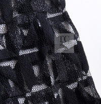 CHANEL 09C Black Jewel Embellished Mesh Lesage Tweed Cardigan Jacket 34 シャネル ブラック ジュエリー ビーズ メッシュレース カーディガン ジャケット 即発