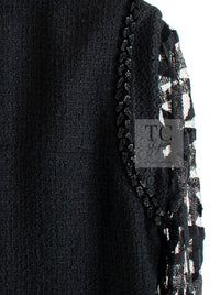 CHANEL 09C Black Jewel Embellished Mesh Lesage Tweed Cardigan Jacket 34 シャネル ブラック ジュエリー ビーズ メッシュレース カーディガン ジャケット 即発