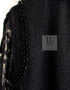 CHANEL 09C Black Jewel Embellished Mesh Lesage Tweed Cardigan Jacket 34 シャネル ブラック ジュエリー ビーズ メッシュレース カーディガン ジャケット 即発