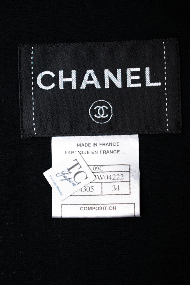 CHANEL 09C Black Jewel Embellished Mesh Lesage Tweed Cardigan Jacket 34 シャネル ブラック ジュエリー ビーズ メッシュレース カーディガン ジャケット 即発
