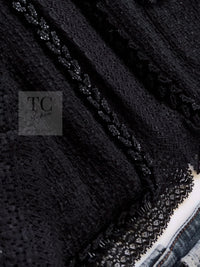 CHANEL 09C Black Jewel Embellished Mesh Lesage Tweed Cardigan Jacket 34 シャネル ブラック ジュエリー ビーズ メッシュレース カーディガン ジャケット 即発