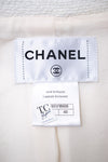 CHANEL 15C White Pink Blade Trimming Cotton Tweed Jacket 40 42 シャネル ホワイト ピンク ブレードトリミング コットン ツイード ジャケット 即発