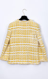 CHANEL 18S Yellow Ivory Cotton Wool Tweed Jacket 40 42 シャネル イエロー アイボリー コットン ウール ツイード ジャケット 即発