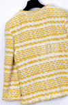 CHANEL 18S Yellow Ivory Cotton Wool Tweed Jacket 40 42 シャネル イエロー アイボリー コットン ウール ツイード ジャケット 即発