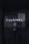 CHANEL 17PF Black Gold Trim Wool Tweed Jacket 34 シャネル ブラック ゴールド トリミング ウール ジャケット 即発