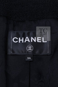 CHANEL 17PF Black Gold Trim Wool Tweed Jacket Skirt Suit 34 シャネル ブラック ゴールド トリミング ウール ジャケット スカート スーツ 即発