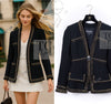 CHANEL 17PF Black Gold Trim Wool Tweed Jacket 34 シャネル ブラック ゴールド トリミング ウール ジャケット 即発