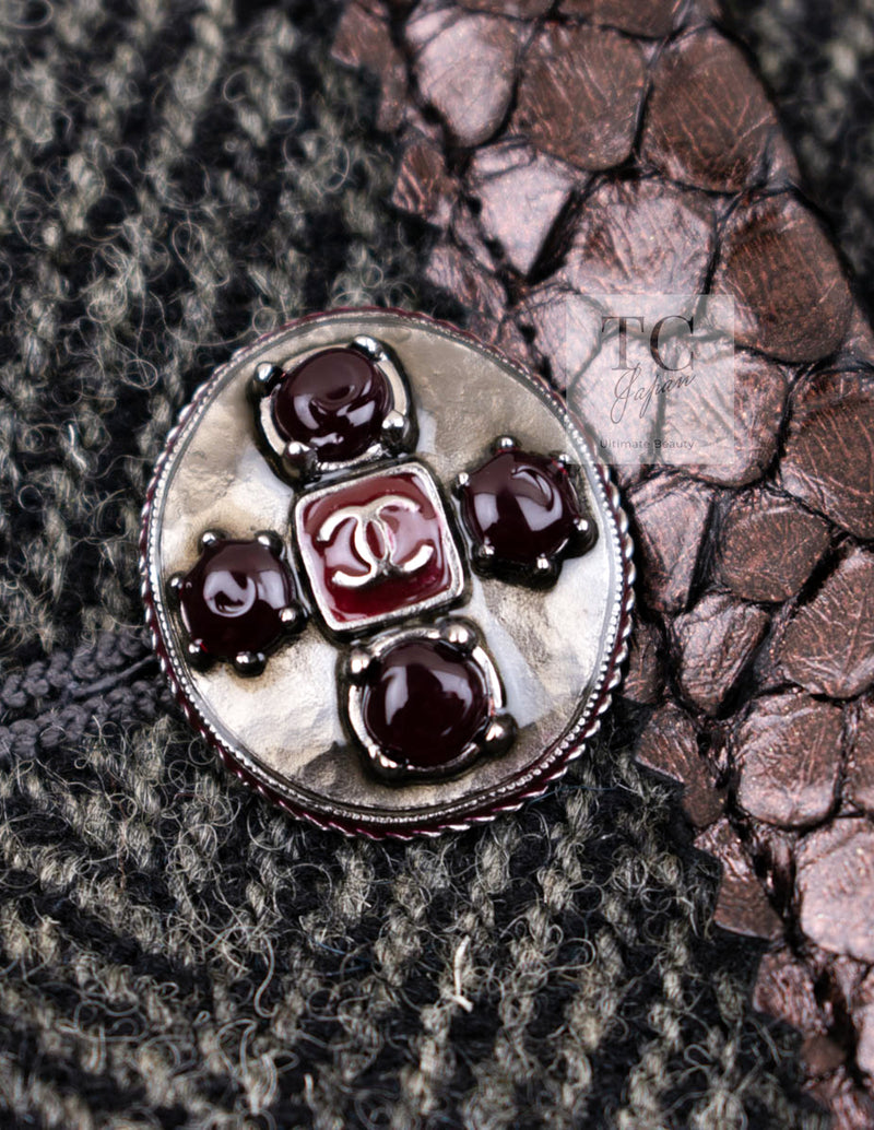 CHANEL 13PF Gray Black Brown Wool Python Trim Jacket 38 シャネル ネイビー グレー ブラック ブラウン ウール パイソン トリミング ジャケット 即発