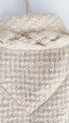 CHANEL 07A Creme Ivory Gold Chain Trim Wool Tweed Jacket Skirt Suit 36 38 シャネル クリーム アイボリー ゴールド チェーン トリム ウール ツイード ジャケット スカート スーツ 即発
