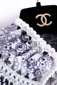 CHANEL 09S White Navy Floral Cardigan Cape Jacket 36 38 シャネル ホワイト ネイビー フローラル ボレロ カーディガン ケープ ジャケット 即発