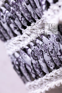 CHANEL 09S White Navy Floral Cardigan Cape Jacket 36 38 シャネル ホワイト ネイビー フローラル ボレロ カーディガン ケープ ジャケット 即発