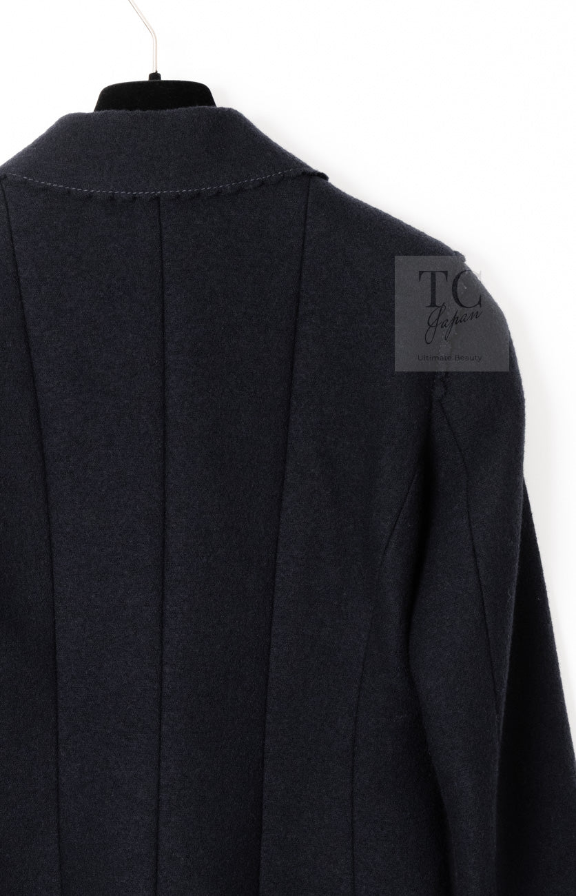 CHANEL 14PF Black CC Button Wool Coat Jacket 34 シャネル ブラック ココボタン ウール コート ジャケット 即発