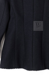 CHANEL 14PF Black CC Button Wool Coat Jacket 34 シャネル ブラック ココボタン ウール コート ジャケット 即発