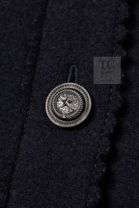 CHANEL 14PF Black CC Button Wool Coat Jacket 34 シャネル ブラック ココボタン ウール コート ジャケット 即発