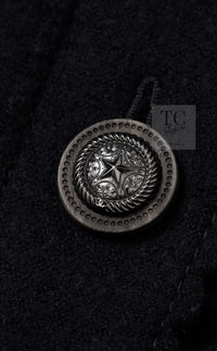 CHANEL 14PF Black CC Button Wool Coat Jacket 34 シャネル ブラック ココボタン ウール コート ジャケット 即発