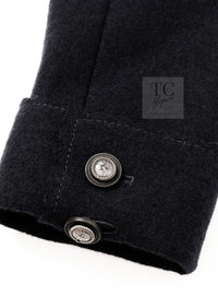 CHANEL 14PF Black CC Button Wool Coat Jacket 34 シャネル ブラック ココボタン ウール コート ジャケット 即発