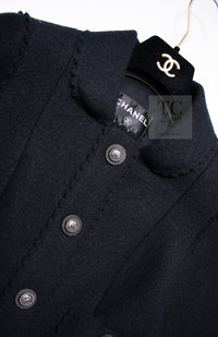 CHANEL 14PF Black CC Button Wool Coat Jacket 34 シャネル ブラック ココボタン ウール コート ジャケット 即発