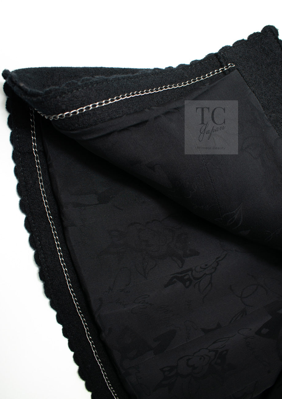 CHANEL 14PF Black CC Button Wool Coat Jacket 34 シャネル ブラック ココボタン ウール コート ジャケット 即発