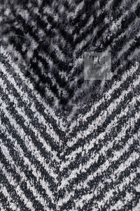 CHANEL 16B Grey Black Herringbone Pattern Mohair Alpaca Hood Jacket 34 シャネル グレー ブラック ヘリンボーン チェック 柄 モヘア アルパカ フード付きジャケット 即発