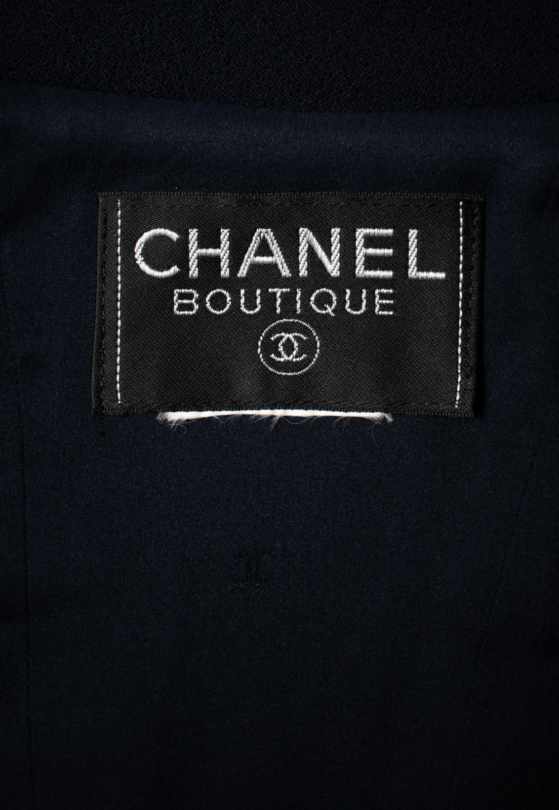 CHANEL 96A Vintage Dark Navy Wool Jacket CC Gold Button 36 38 シャネル ヴィンテージ ダークネイビー ウール ジャケット ゴールド ココボタン 即発