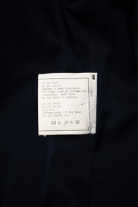 CHANEL 96A Vintage Dark Navy Wool Jacket CC Gold Button 36 38 シャネル ヴィンテージ ダークネイビー ウール ジャケット ゴールド ココボタン 即発