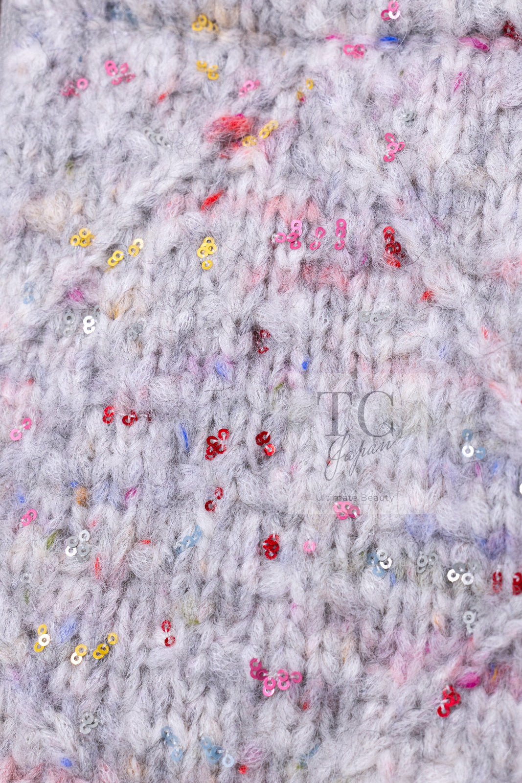 CHANEL 17PF Gray Multi Rhinestone Wool Alpaca Zip up Blouson Jumper Jacket 36 38 シャネル グレー マルチ ビジュー ラインストーン ウール アルパカ ジッパー ブルゾン ジャンパー ジャケット 即発