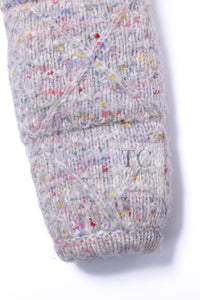 CHANEL 17PF Gray Multi Rhinestone Wool Alpaca Zip up Blouson Jumper Jacket 36 38 シャネル グレー マルチ ビジュー ラインストーン ウール アルパカ ジッパー ブルゾン ジャンパー ジャケット 即発