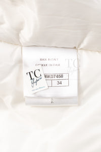 CHANEL 17PF Gray Multi Rhinestone Wool Alpaca Zip up Blouson Jumper Jacket 36 38 シャネル グレー マルチ ビジュー ラインストーン ウール アルパカ ジッパー ブルゾン ジャンパー ジャケット 即発