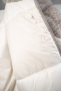 CHANEL 17PF Gray Multi Rhinestone Wool Alpaca Zip up Blouson Jumper Jacket 36 38 シャネル グレー マルチ ビジュー ラインストーン ウール アルパカ ジッパー ブルゾン ジャンパー ジャケット 即発