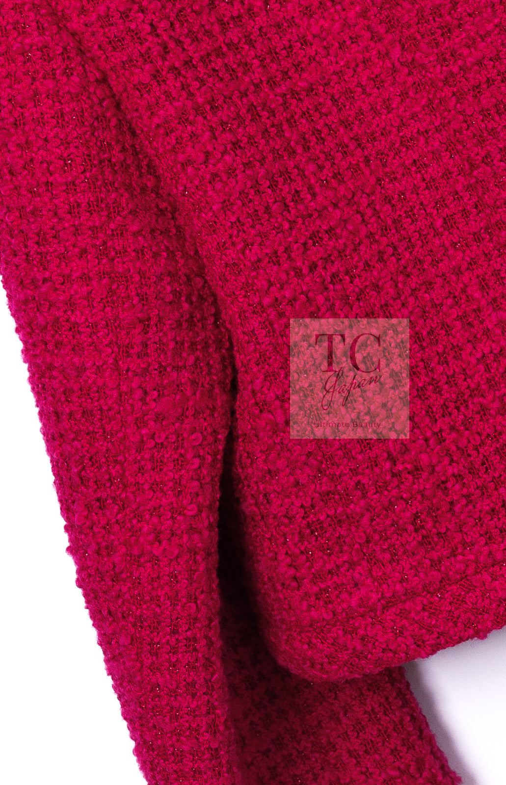 CHANEL 21A Pink Red Coco Buttons Cropped Wool Tweed Jacket 36 38 シャネル ピンク レッド ココボタン クロップド ウール ツイード ジャケット 即発