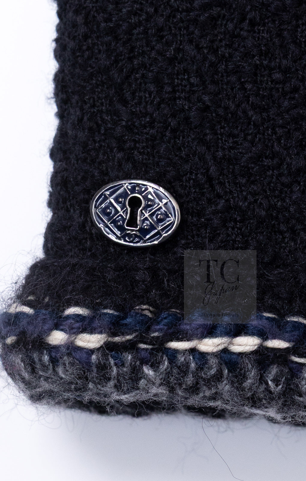 CHANEL 17PF Black Braid Trim Zipper Wool Tweed Jacket 36 38 シャネル ブラック ブレイド トリム ブレイド トリム ジッパー ウール ジャケット 即発