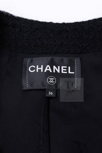 CHANEL 17PF Black Braid Trim Zipper Wool Tweed Jacket 36 38 シャネル ブラック ブレイド トリム ブレイド トリム ジッパー ウール ジャケット 即発
