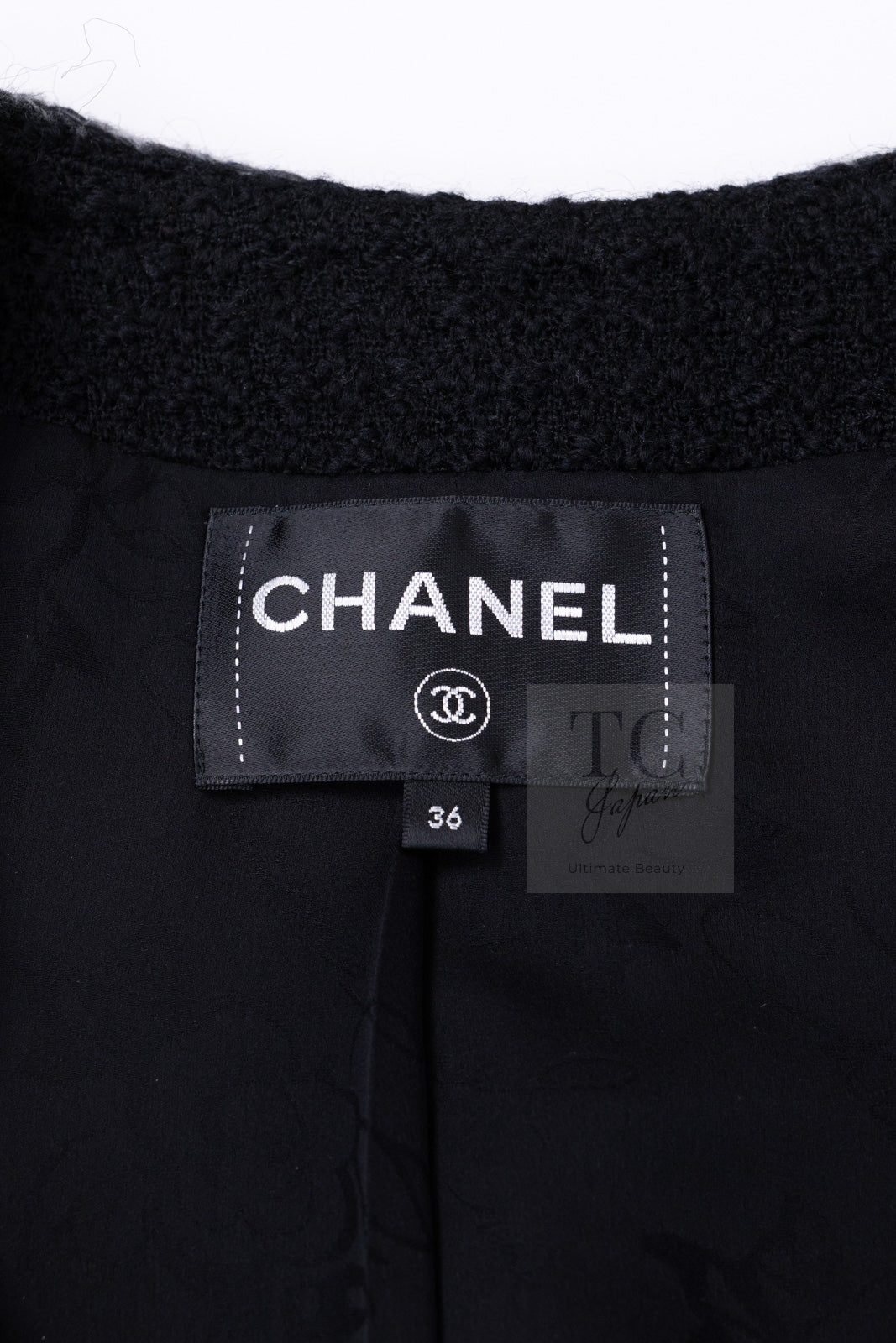 CHANEL 17PF Black Braid Trim Zipper Wool Tweed Jacket 36 38 シャネル ブラック ブレイド トリム ブレイド トリム ジッパー ウール ジャケット 即発