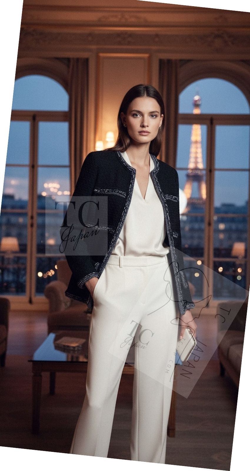 CHANEL 17PF Black Braid Trim Zipper Wool Tweed Jacket 36 38 シャネル ブラック ブレイド トリム ブレイド トリム ジッパー ウール ジャケット 即発