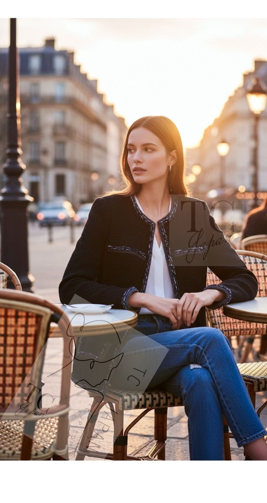 CHANEL 17PF Black Braid Trim Zipper Wool Tweed Jacket 36 38 シャネル ブラック ブレイド トリム ブレイド トリム ジッパー ウール ジャケット 即発