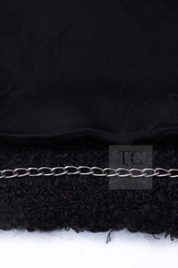 CHANEL 13B Black Peter Pan Collar CC Button Wool Tweed Jacket 42 シャネル ブラック ピーターパン襟 ココマーク ボタン ウール ツイード ジャケット 即発