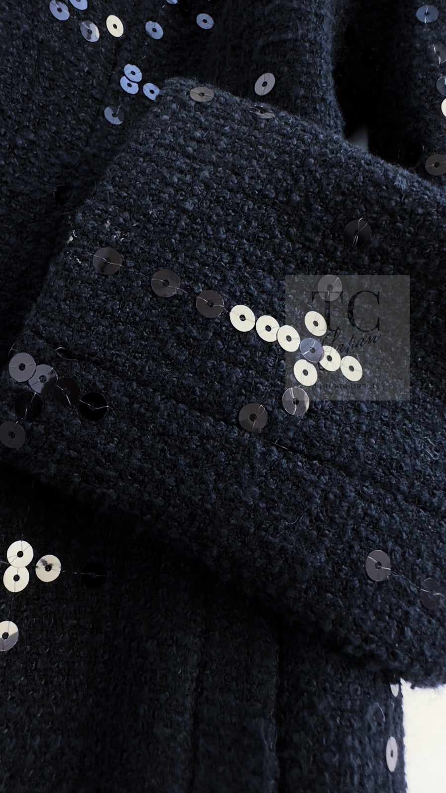 CHANEL 02A Black Lesage Sequin Cotton Wool Jacket 36 シャネル ブラック ルサージュ スパンコール コットン ウール ジャケット 即発