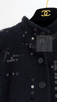 CHANEL 02A Black Lesage Sequin Cotton Wool Jacket 36 シャネル ブラック ルサージュ スパンコール コットン ウール ジャケット 即発