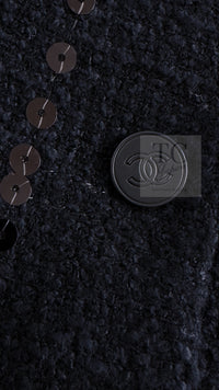 CHANEL 02A Black Lesage Sequin Cotton Wool Jacket 36 シャネル ブラック ルサージュ スパンコール コットン ウール ジャケット 即発