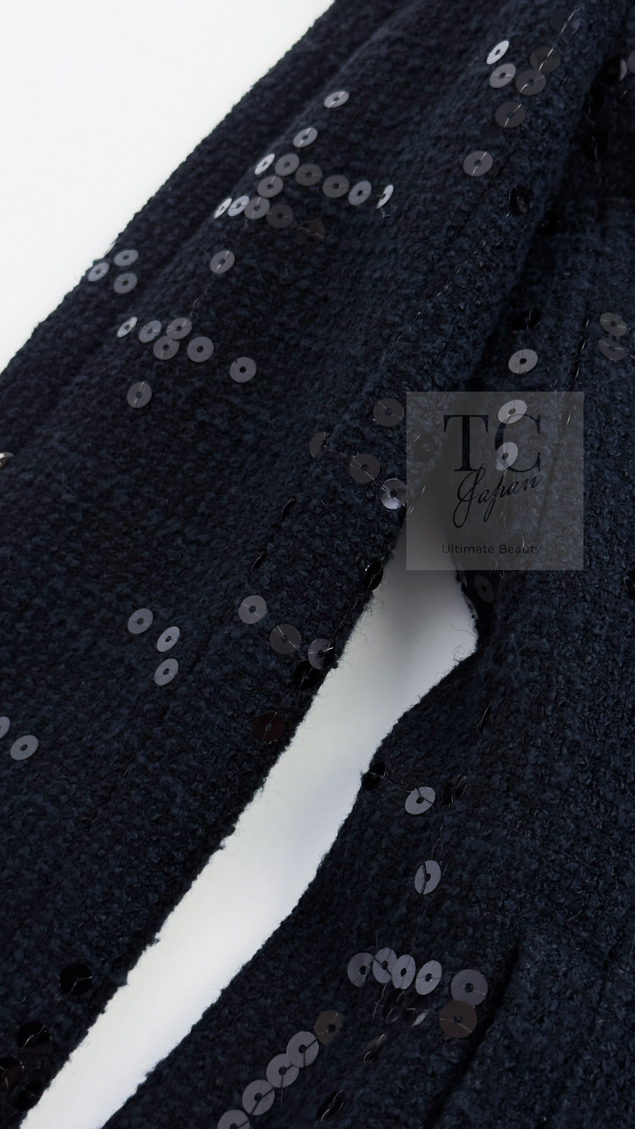 CHANEL 02A Black Lesage Sequin Cotton Wool Jacket 36 シャネル ブラック ルサージュ スパンコール コットン ウール ジャケット 即発