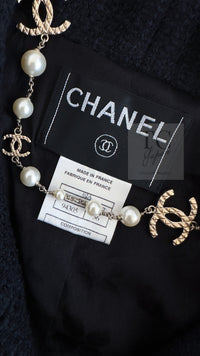 CHANEL 02A Black Lesage Sequin Cotton Wool Jacket 36 シャネル ブラック ルサージュ スパンコール コットン ウール ジャケット 即発