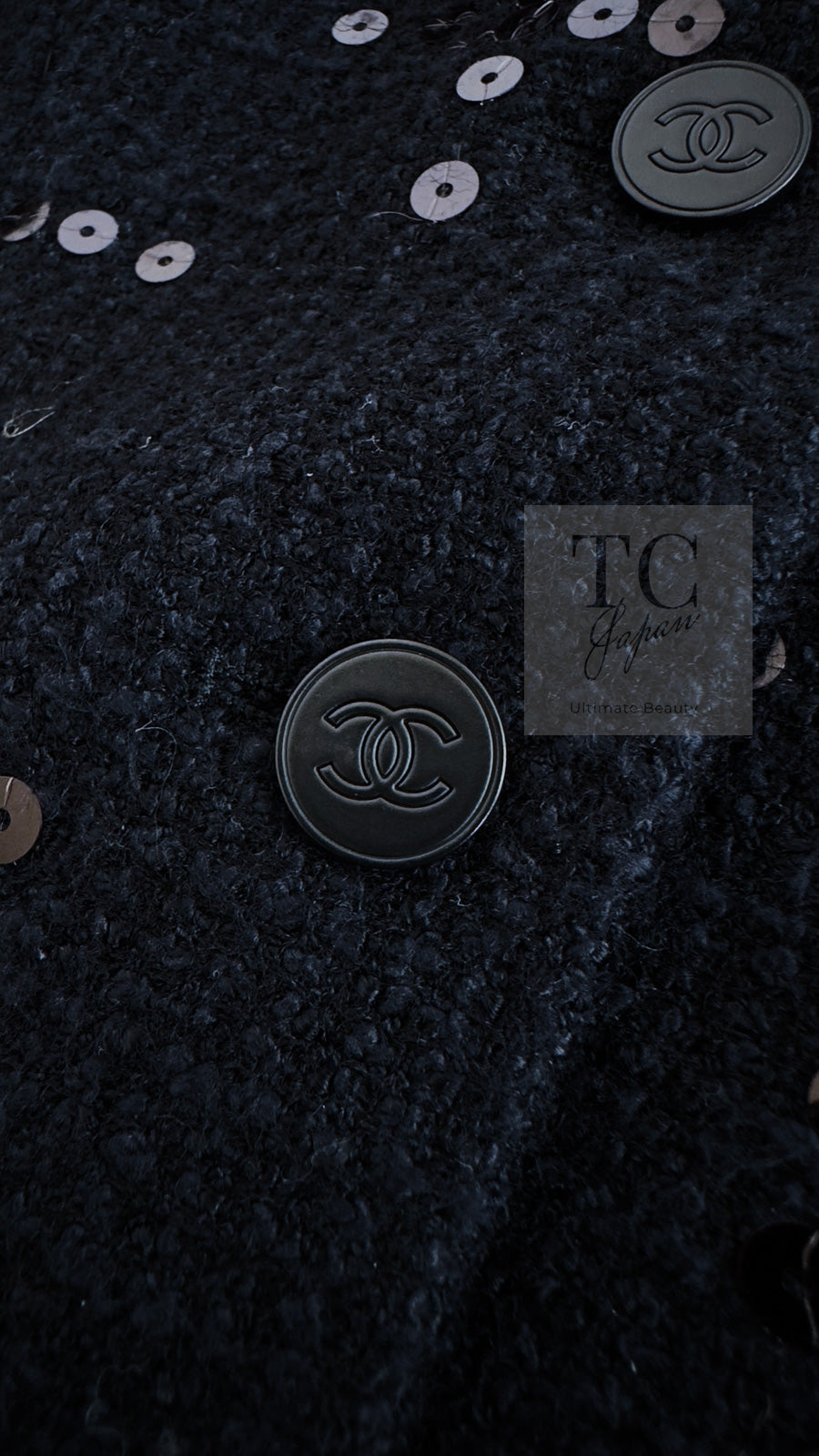 CHANEL 02A Black Lesage Sequin Cotton Wool Jacket 36 シャネル ブラック ルサージュ スパンコール コットン ウール ジャケット 即発