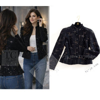 CHANEL 02A Black Lesage Sequin Cotton Wool Jacket 36 シャネル ブラック ルサージュ スパンコール コットン ウール ジャケット 即発