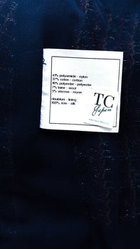 CHANEL 11C Red Black Silver Metalic Cropped Jacket 36 シャネル レッド ブラック シルバー メタリック ジャケット 即発