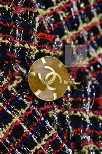 CHANEL 11C Red Black Silver Metalic Cropped Jacket 36 シャネル レッド ブラック シルバー メタリック ジャケット 即発