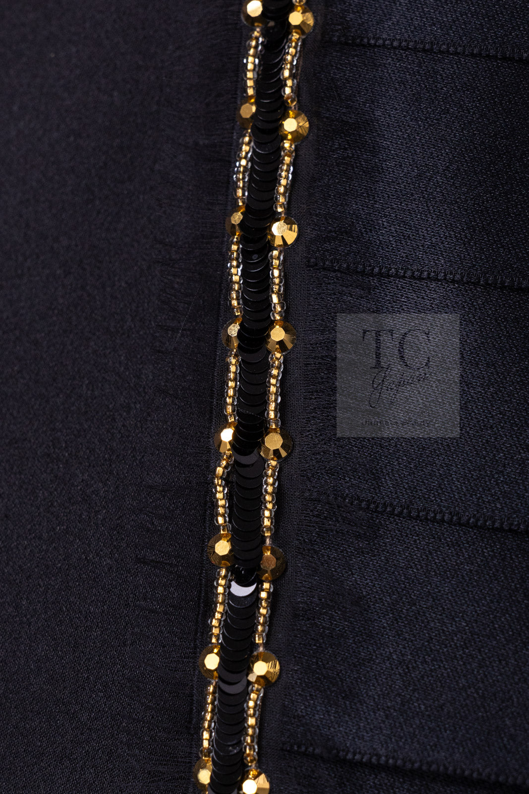 CHANEL 06A Black Beaded Sequin Embellishments Lesage Wool Silk Collarless Jacket 40 42 シャネル ブラック ビーズ スパンコール ルサージュ ウール シルク ジャケット 即発