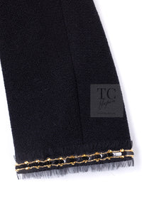 CHANEL 06A Black Beaded Sequin Embellishments Lesage Wool Silk Collarless Jacket 40 42 シャネル ブラック ビーズ スパンコール ルサージュ ウール シルク ジャケット 即発