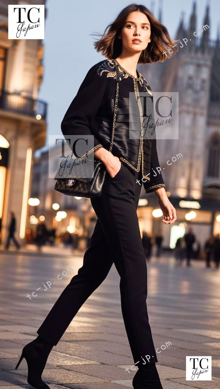 CHANEL 06A Black Beaded Sequin Embellishments Lesage Wool Silk Collarless Jacket 40 42 シャネル ブラック ビーズ スパンコール ルサージュ ウール シルク ジャケット 即発