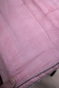 CHANEL 14A Pink White Wool Mohair Zipper Collarless Tweed Jacket 34 シャネル ピンク ホワイト ウール モヘア ジッパー ノーカラー ツイード ジャケット 即発